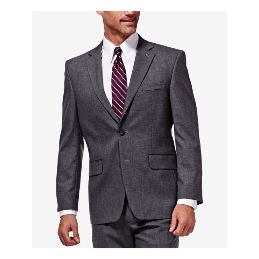 J.M. HAGGER Mens Gray Heather Blazer 48R